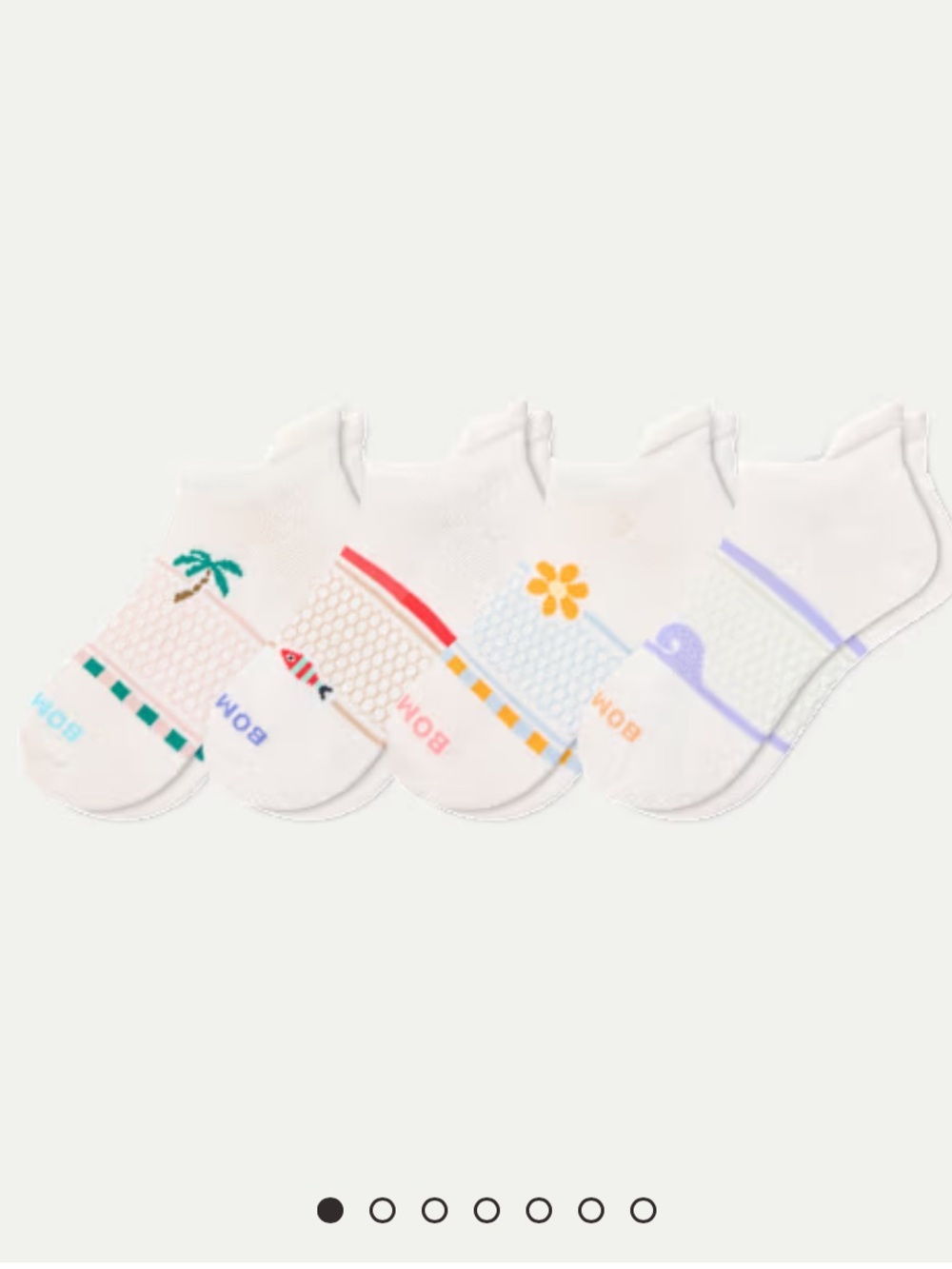 Bombas four pack beach day ankle socks